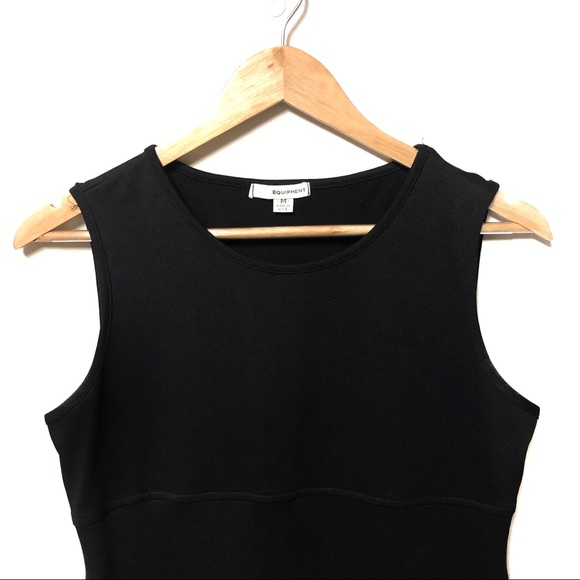 Equipment A-Line Shift Dress Sleeveless BlackDress - Picture 3 of 3